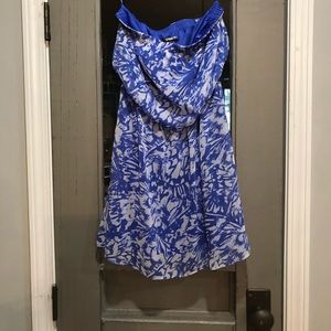 Tropical strapless dress-express